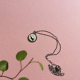 Cabochon / Stainless Steal Pendant / Necklace / Black Cat Full Body