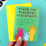 Thank You Teaching Assistant Joke Card