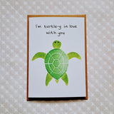 'Turtle-y In Love With You' card