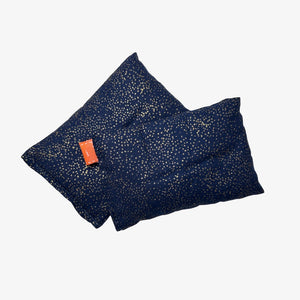 Reusable Wheat Handwarmers - Navy and Gold