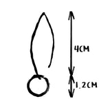 Long Drop Earrings - Circle - Powder Blue