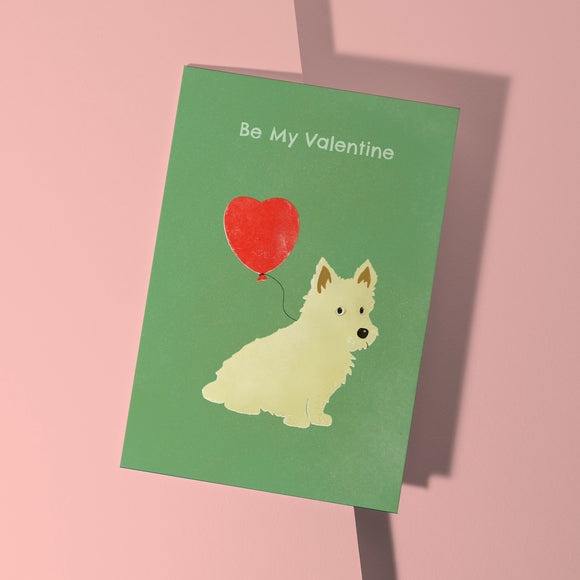 Be My Valentine Dog Card