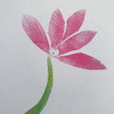 Pink Flower Square Art Card