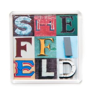 "9 Fragments of Sheffield Typography" Fridge Magnet