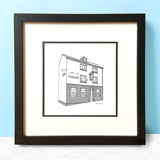 Fagan's Pub Sheffield Square Print 21cm