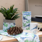 Blue Jay Print Textile Plant Pot