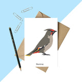 Waxwing Greetings Card