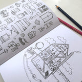 A Colouring Book of Houses & Shops