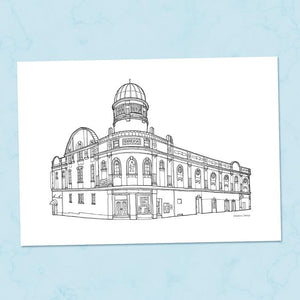 Abbeydale Picture House Sheffield A4 Illustration Print